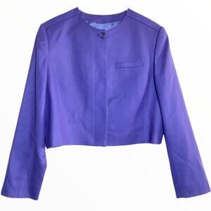 Pendleton Suit Set 50s Vintage Purple Blazer Skirt Set Pockets Medium